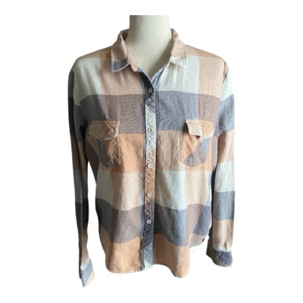 VOLCOM-PLAID FLANNEL BUTTON DOWN-SIZE 16/XL